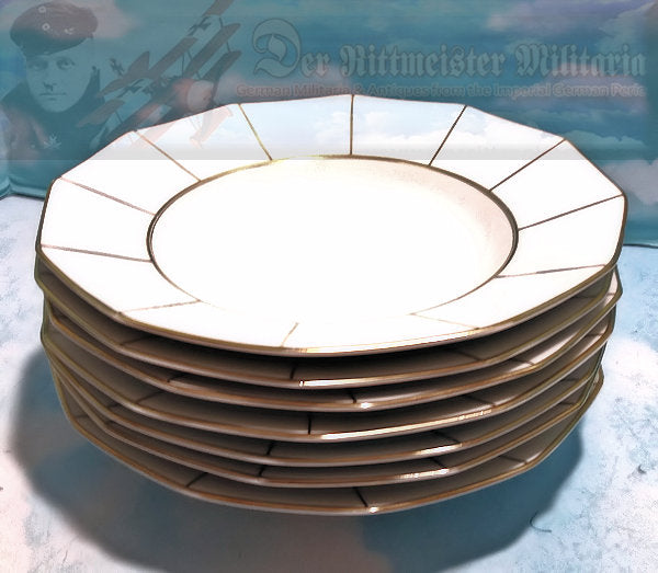 RARE GERMAN TABLEWARE DINING SET – Exquisite 22K Gold Trimmed Porcelain - Derrittmeister Militaria Group