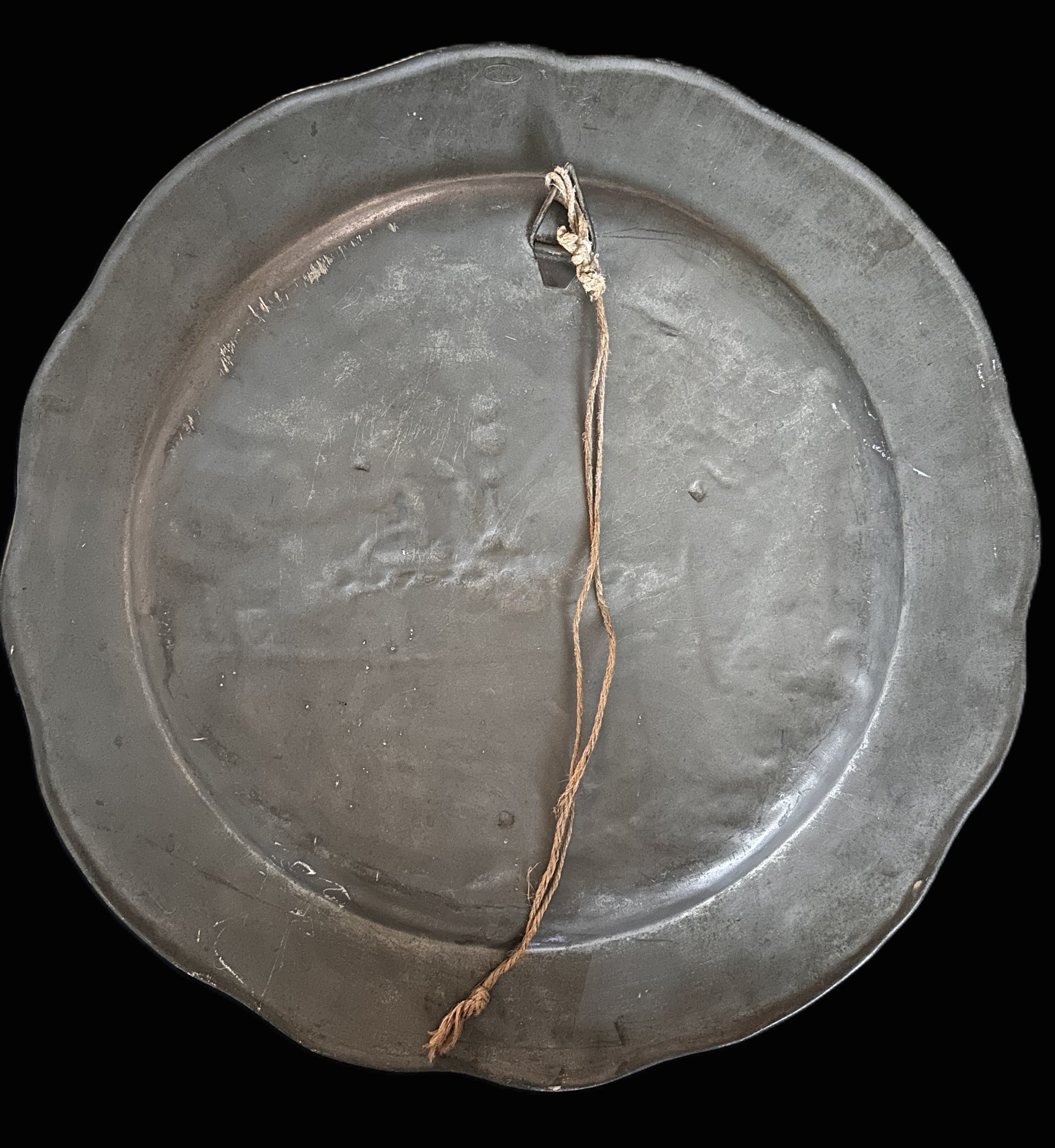 Imperial German Navy Commemorative Pewter Plate – SMS Ägir Coastal Defense Ship