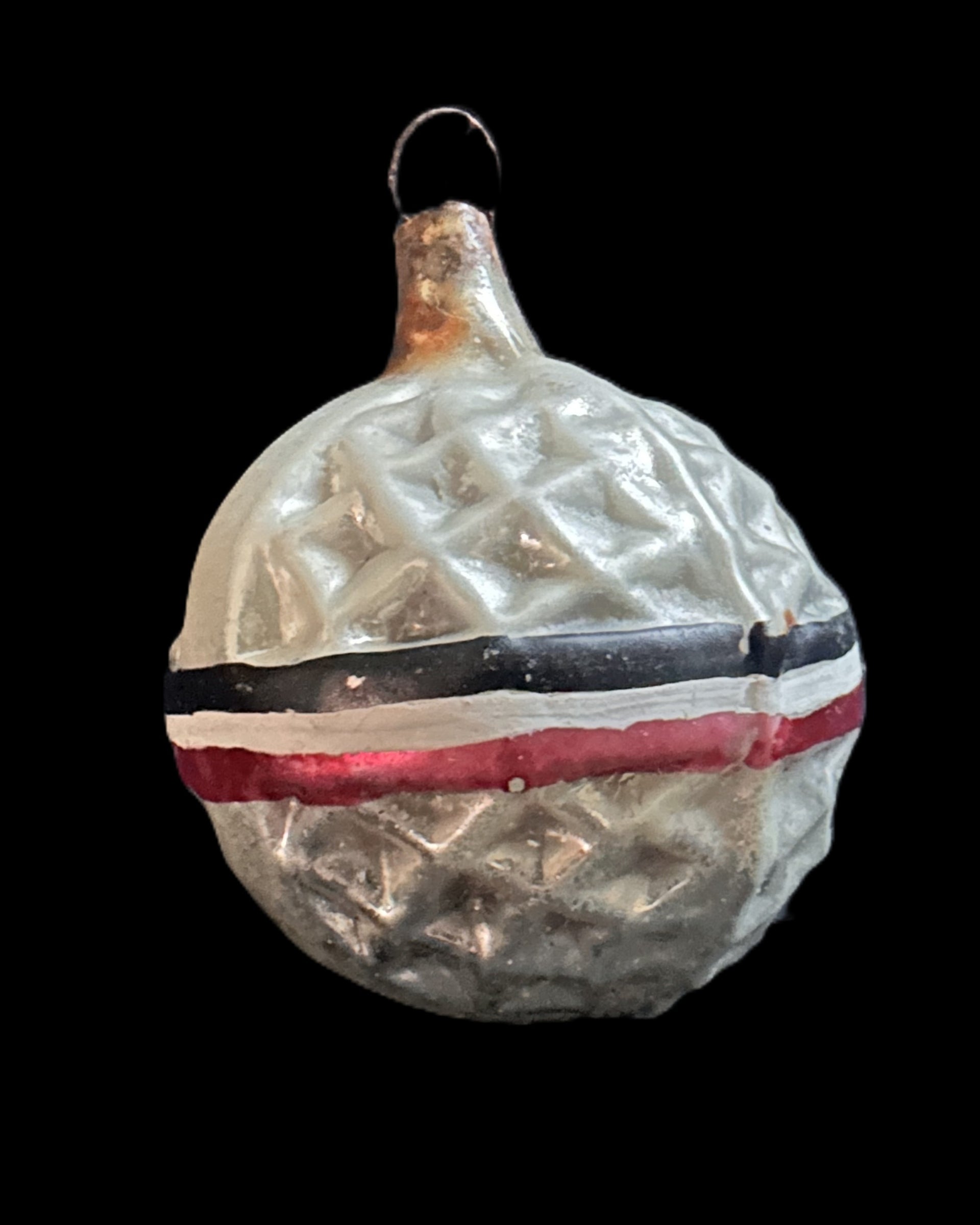 Imperial German Patriotic Glass Christmas Ornament with National Colors