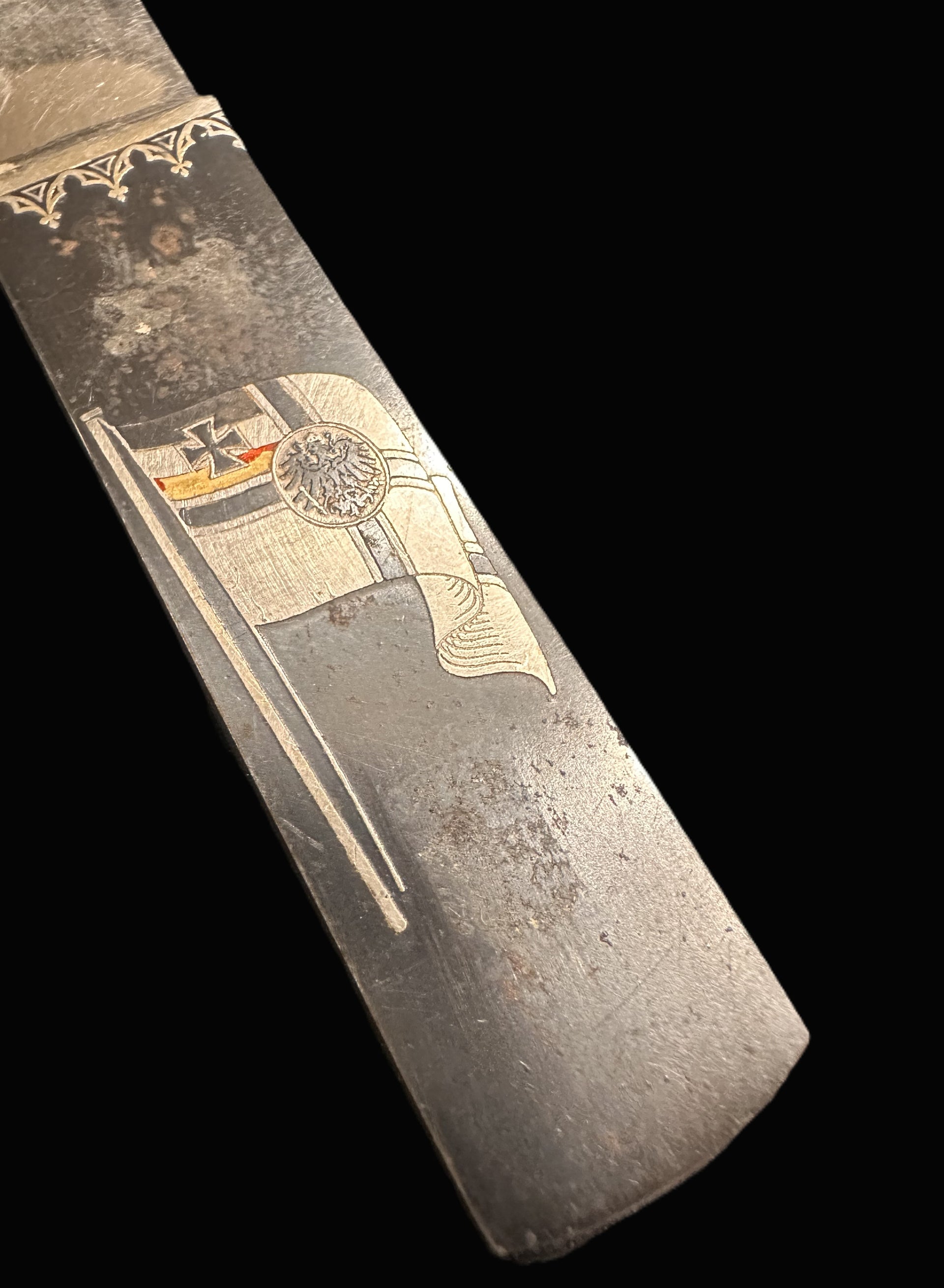 Imperial German Naval Presentation Letter Opener with War Ensign Motif