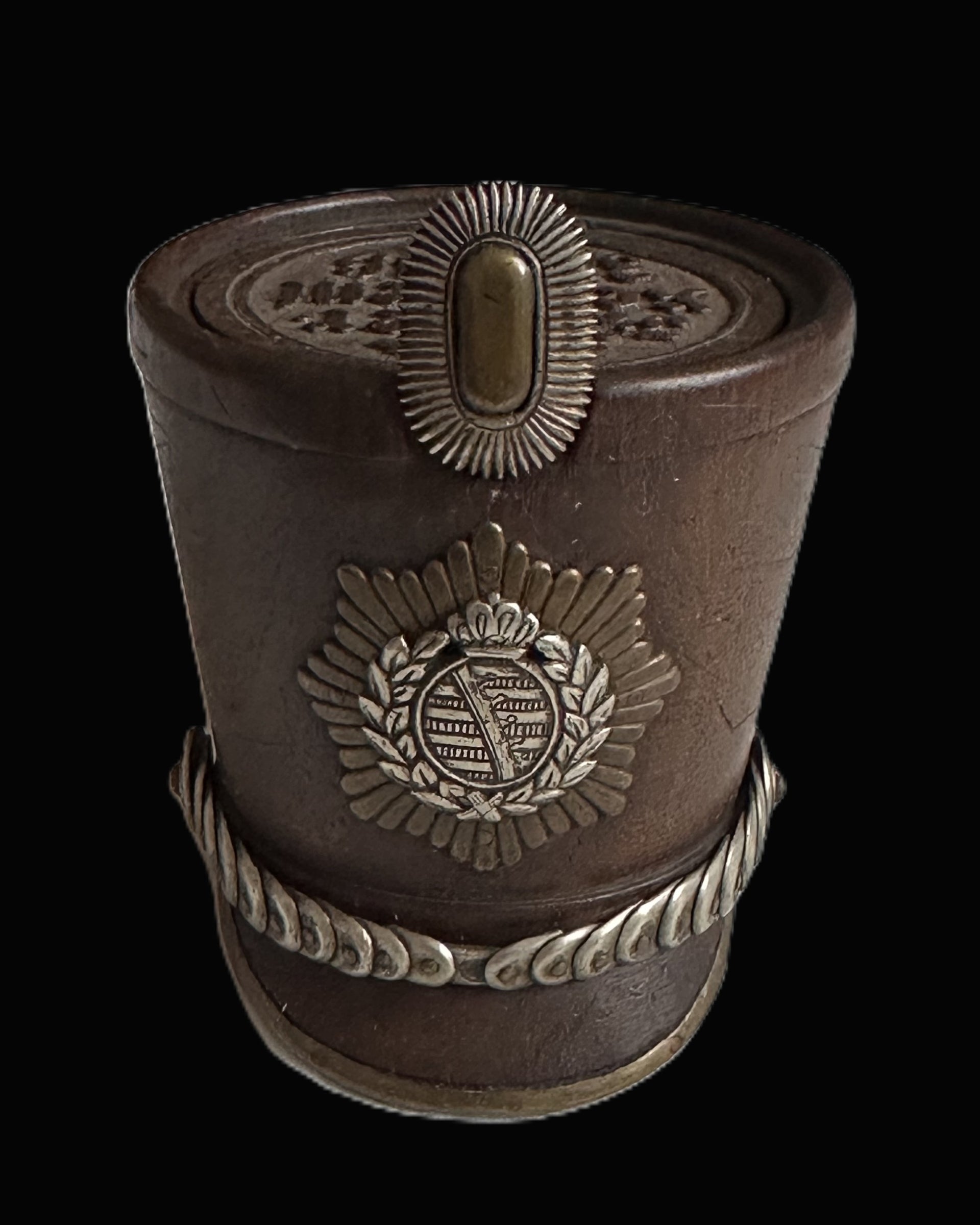 Saxon Jäger-Regiment zu Fuß Wooden Commemorative Shako Box, Dated 1867