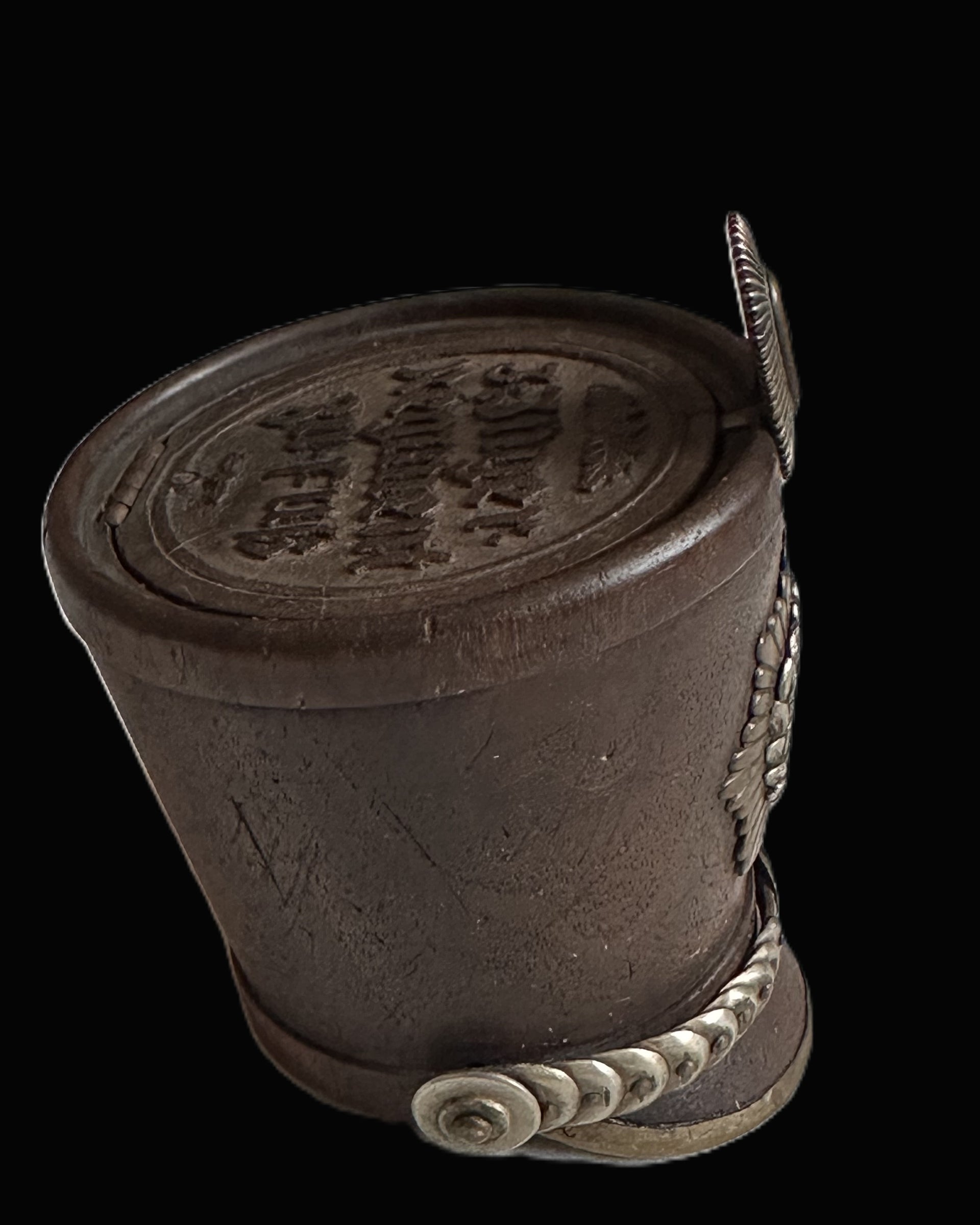 Saxon Jäger-Regiment zu Fuß Wooden Commemorative Shako Box, Dated 1867