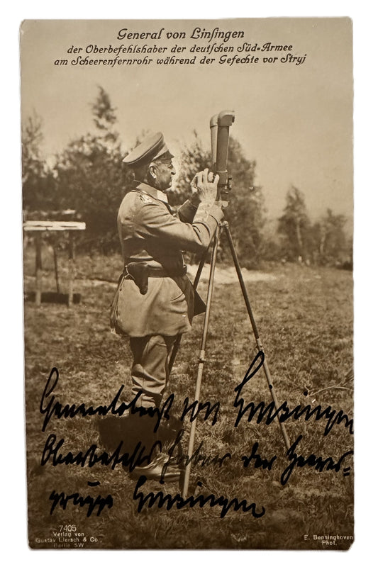 Autographed Postcard of General von Linsingen