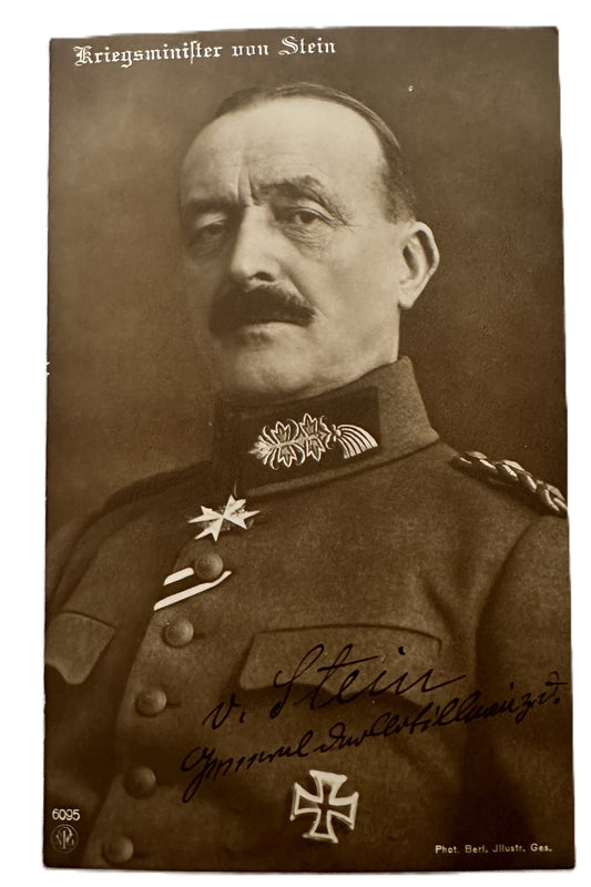 Autographed Postcard of Orden Pour le Mérite and Oak Leaves - General Hans von Zwehl (Copy)