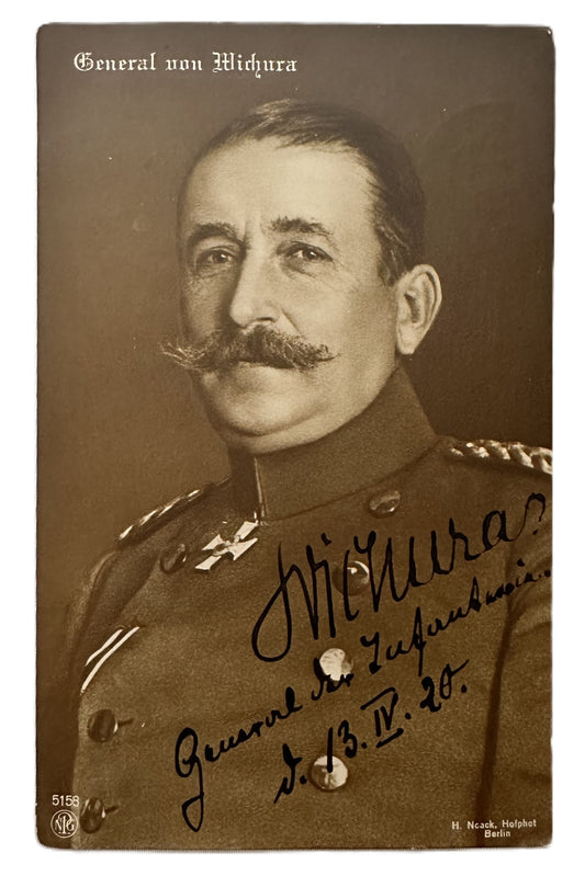 Autographed Postcard of General der Infanterie Michura