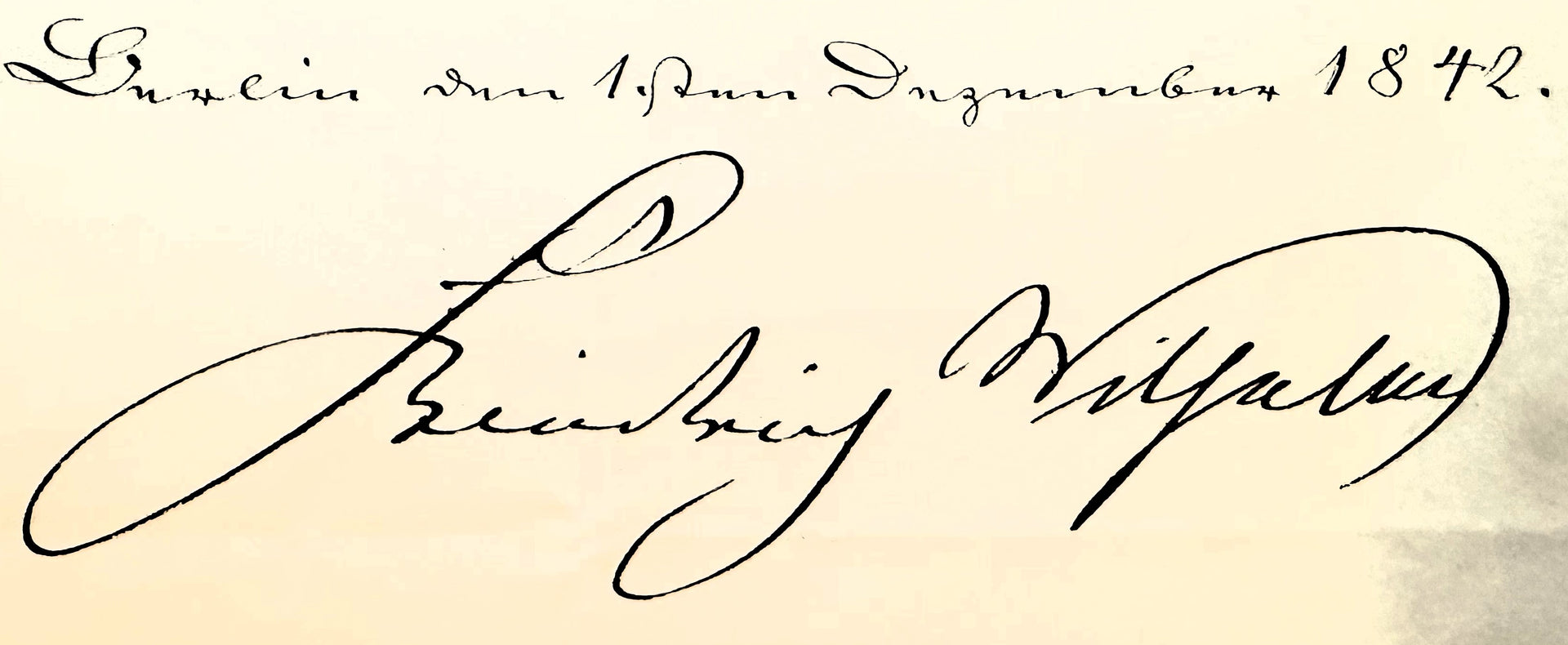 Clipped Signature – König Friedrich Wilhelm IV of Prussia