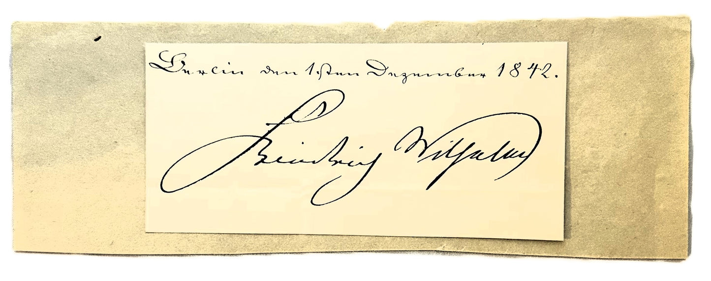 Clipped Signature – König Friedrich Wilhelm IV of Prussia