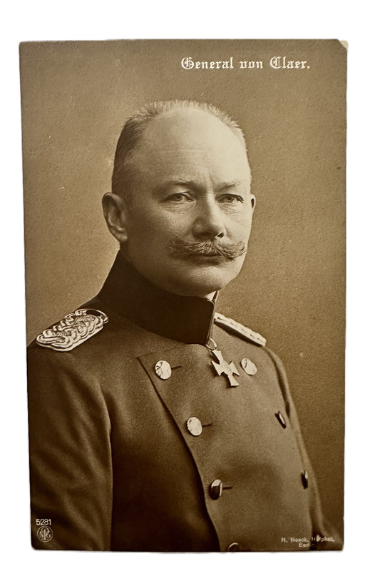 Autographed Postcard of General der Infanterie von Claer