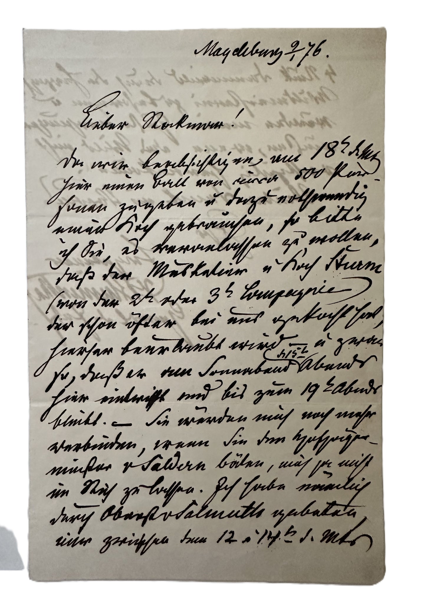 ANHALT – AUTOGRAPHED LETTER – GENERALFELDMARSCHALL LEONHARD GRAF von BLUMENTHAL