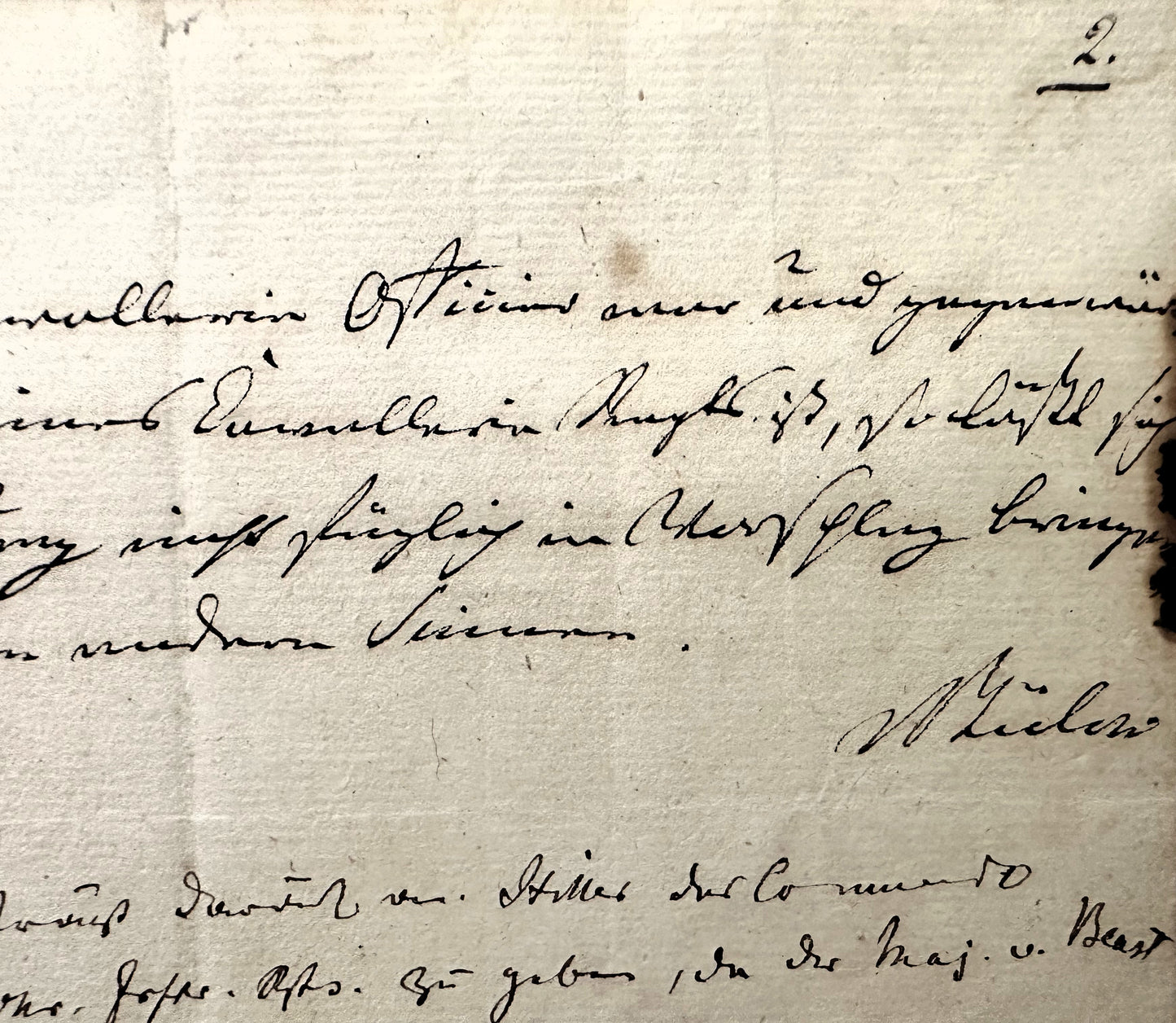 PRUSSIA – AUTOGRAPHED LETTER – GENERAL der INFANTERIE FRIEDRICH WILHELM GRAF von BÜLOW DENNEWITZ