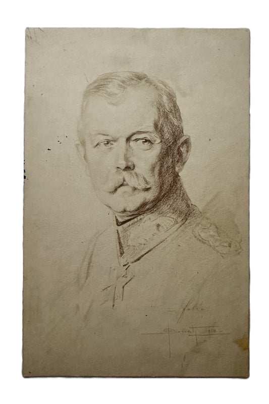 Autographed Postcard of General der Kavallerie Eugen von Falkenhayn - Pour le Mérite with Oak Leaves