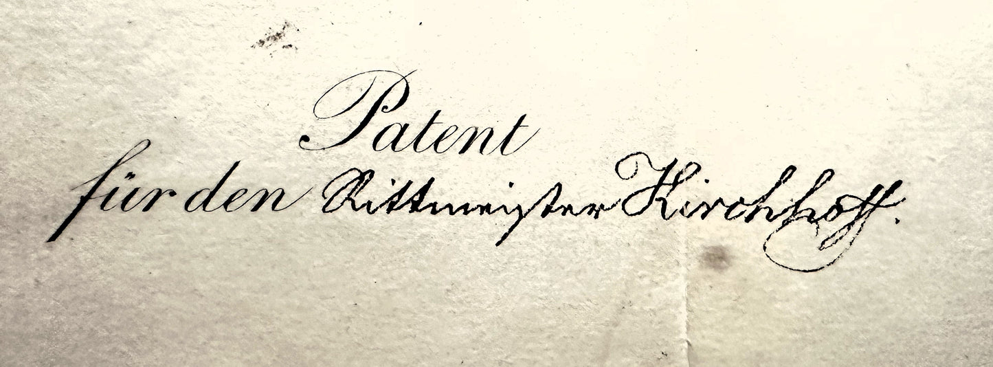 Hanoverian Officer Promotion Patent – Signed by King George IV