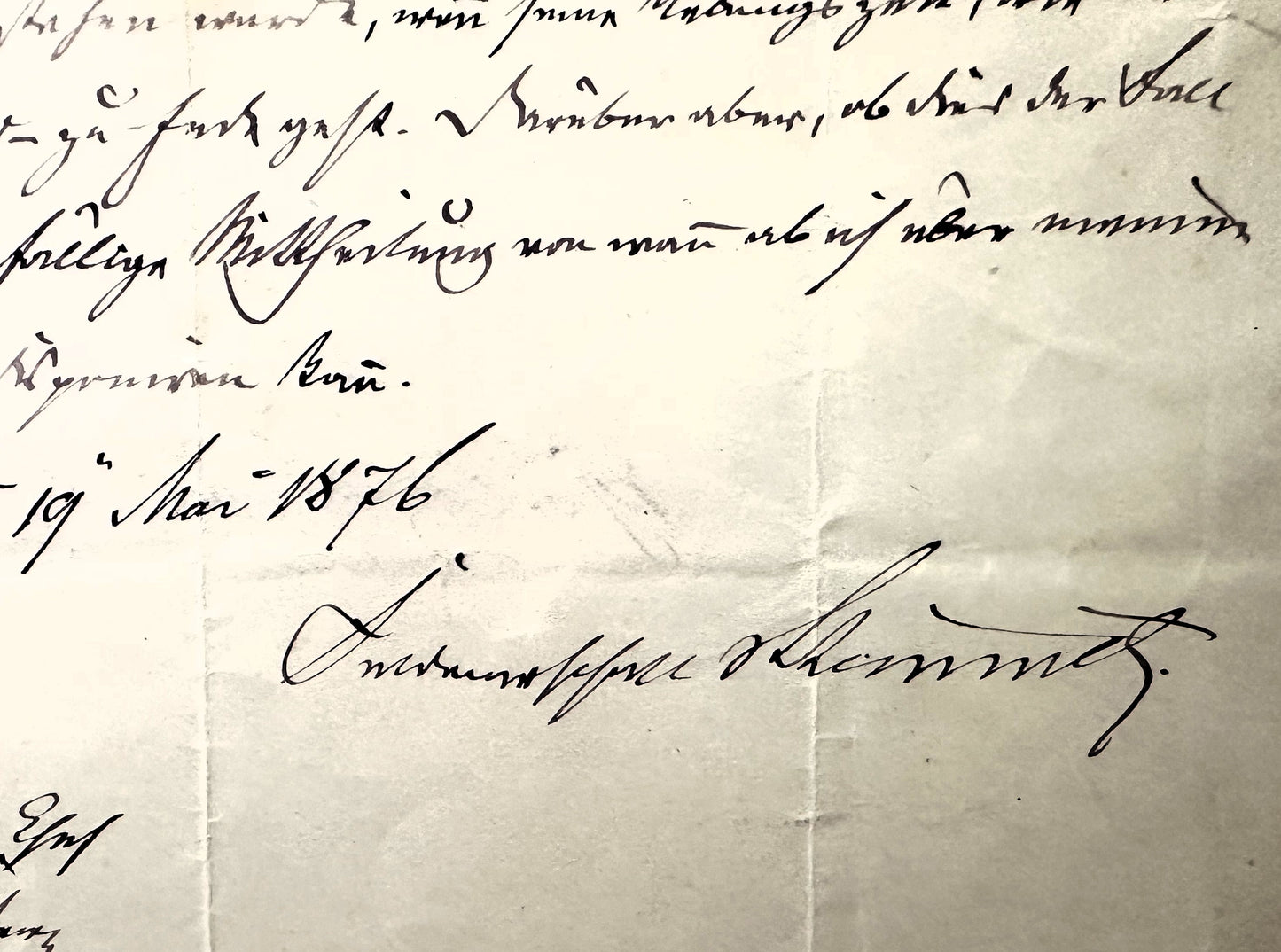 Prussian Autographed Letter - Generalfeldmarschall Karl Friedrich von Steinmetz