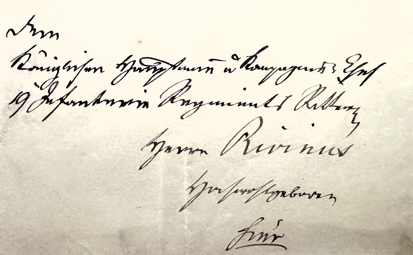 Prussian Autographed Letter - Generalfeldmarschall Karl Friedrich von Steinmetz