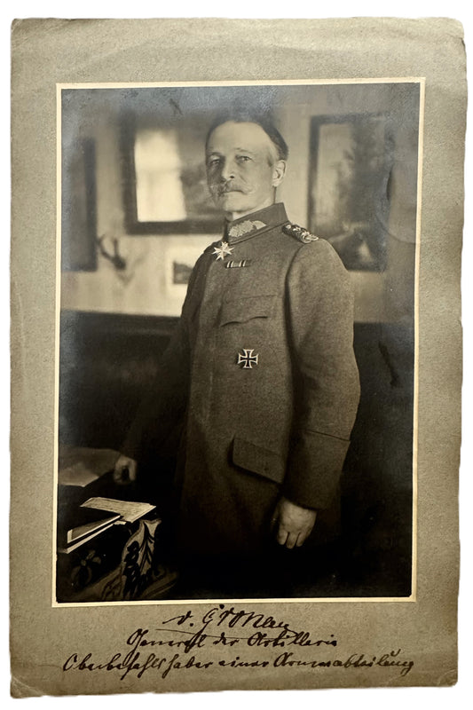 Autographed Postcard of General der Artillerie Hans von Gronau