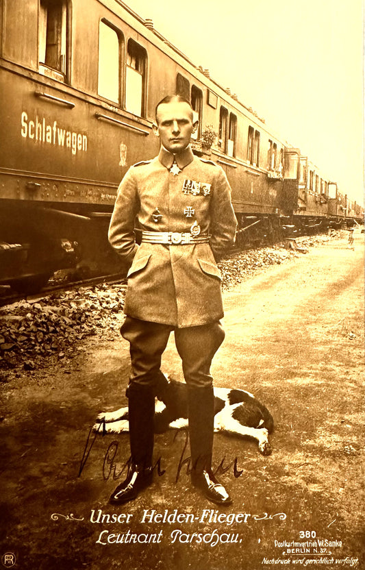 Autographed Sanke Card Nr 380 - Leutnant Otto Parschau - Derrittmeister Militaria Group