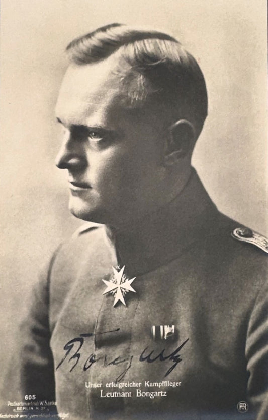 Signed Sanke Card Nr 605 - Leutnant Heinrich Bongartz - Derrittmeister Militaria Group