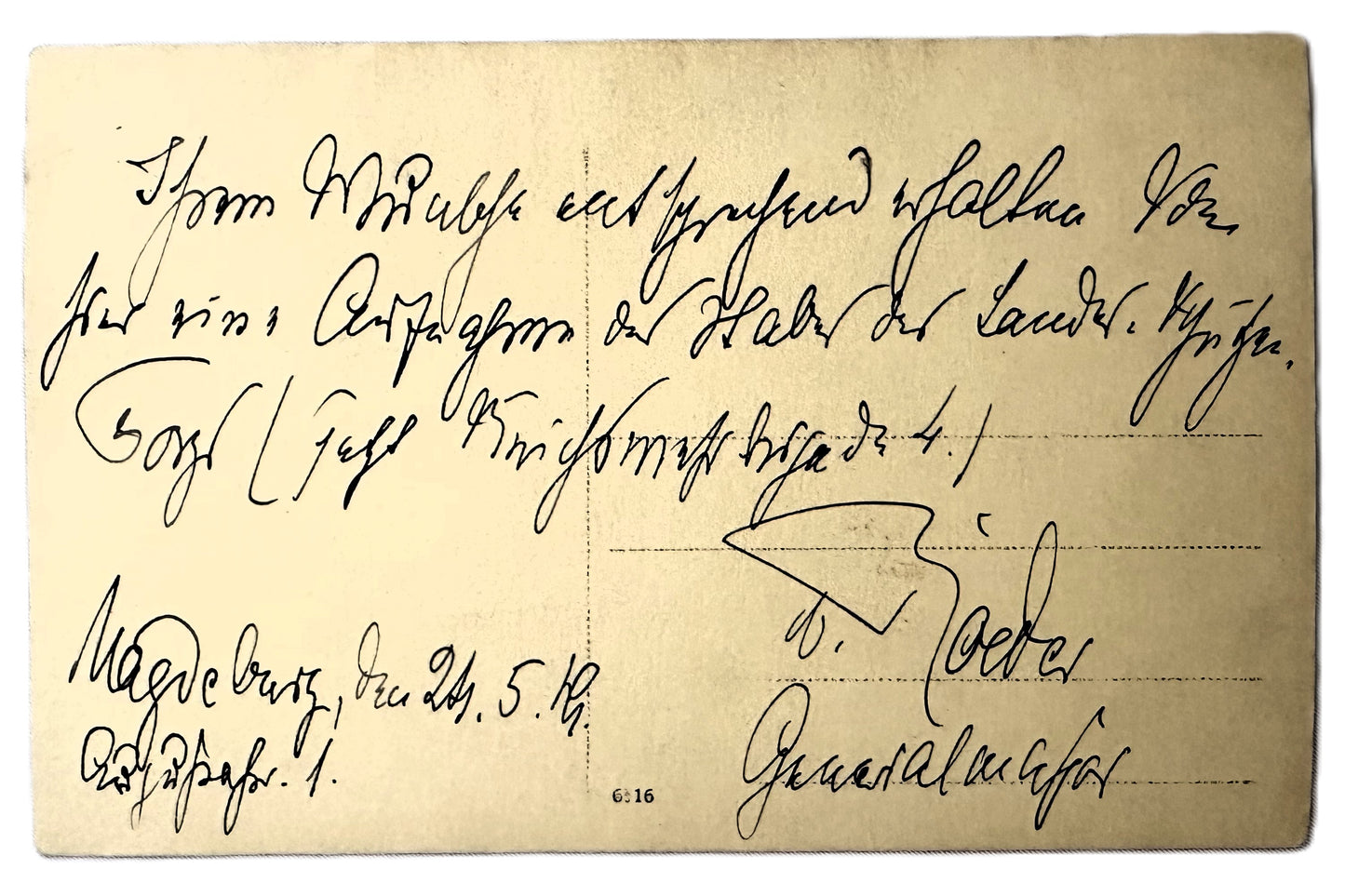 Germany Postcard and Letter Signed by Dietrich von Roeder