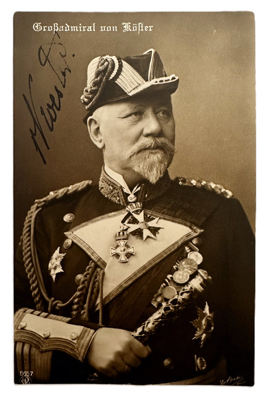 Germany postcard featuring Nas von Kester, autographed by Grosadmiral Kaiserlich Marine