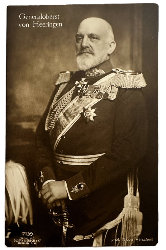 Autographed Postcard of Generaloberst Josias von Heeringen - Pour le Mérite Winner