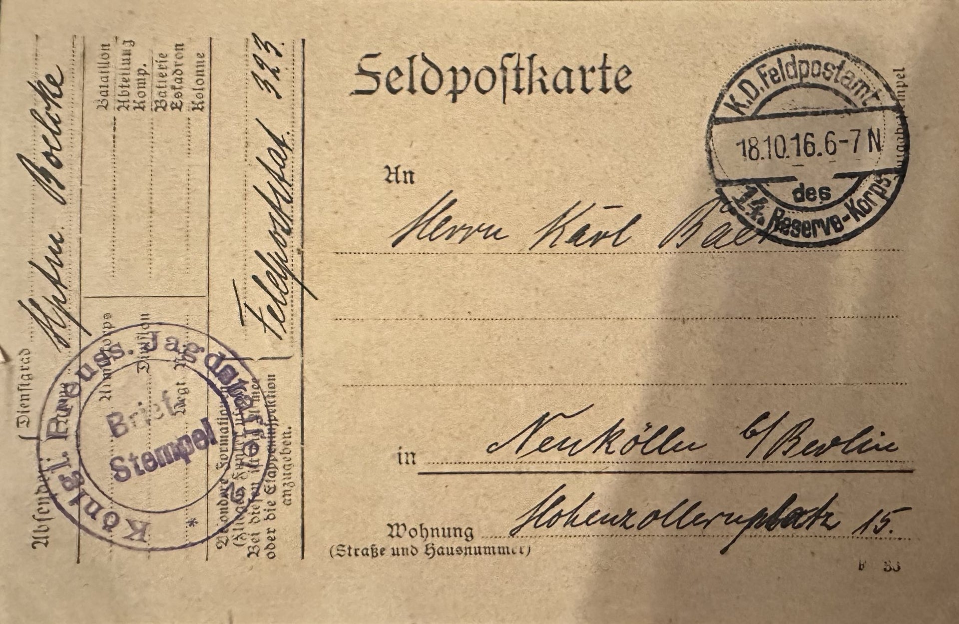 Germany Postcard Oswald Boelcke Autographed Days Before His Death - Derrittmeister Militaria Group