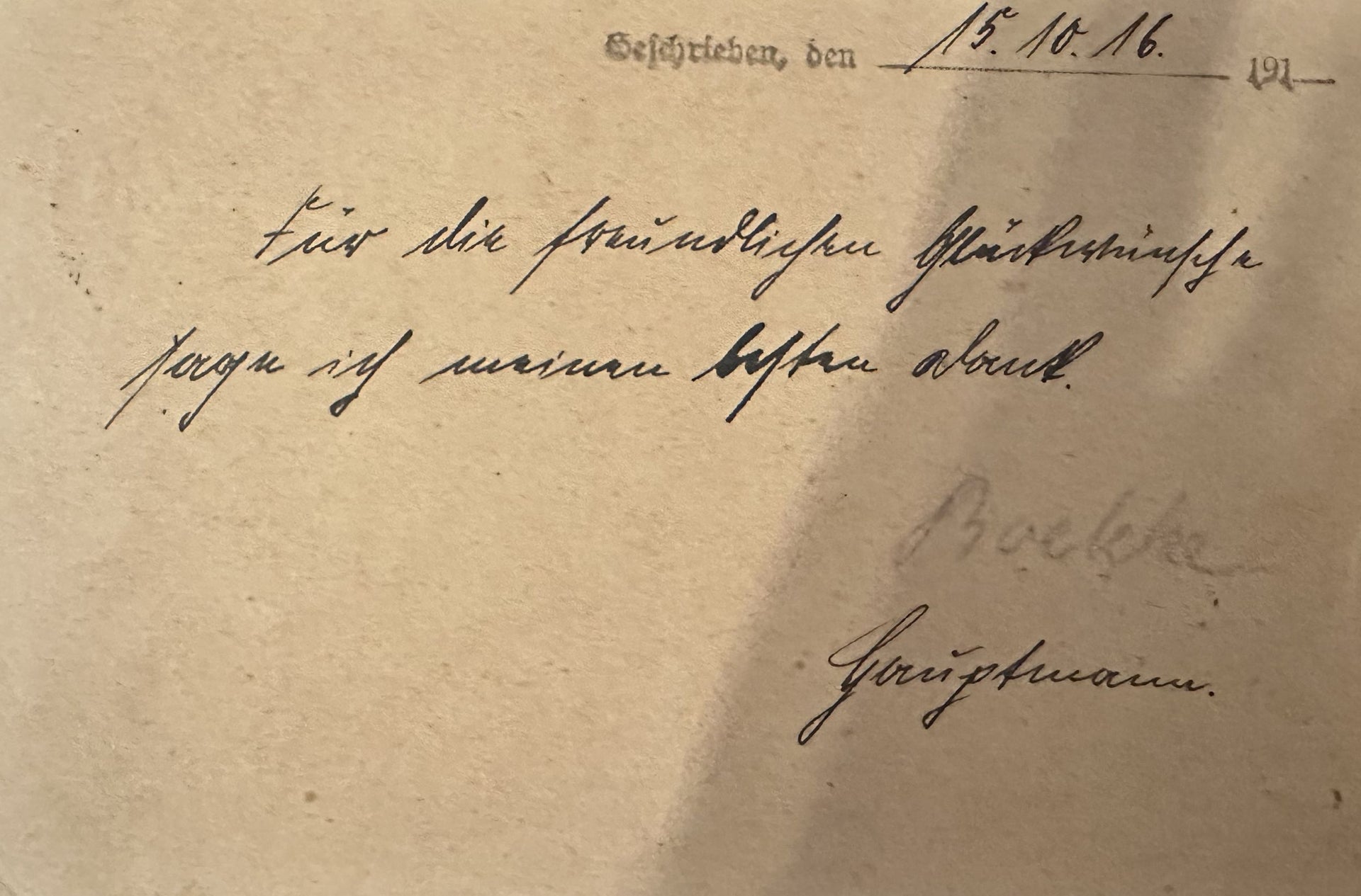 Germany Postcard Oswald Boelcke Autographed Days Before His Death - Derrittmeister Militaria Group