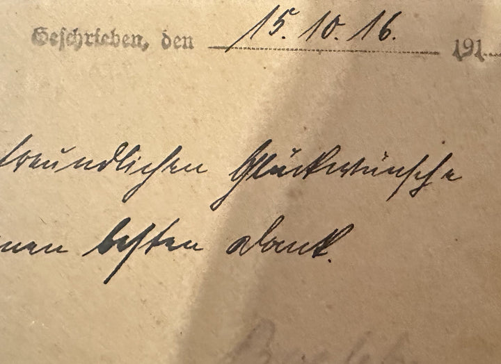 Germany Postcard Oswald Boelcke Autographed Days Before His Death - Derrittmeister Militaria Group