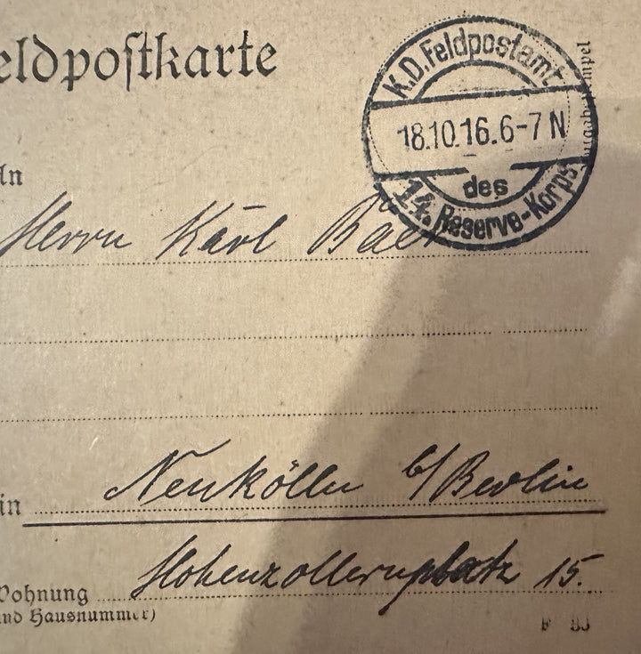 Germany Postcard Oswald Boelcke Autographed Days Before His Death - Derrittmeister Militaria Group