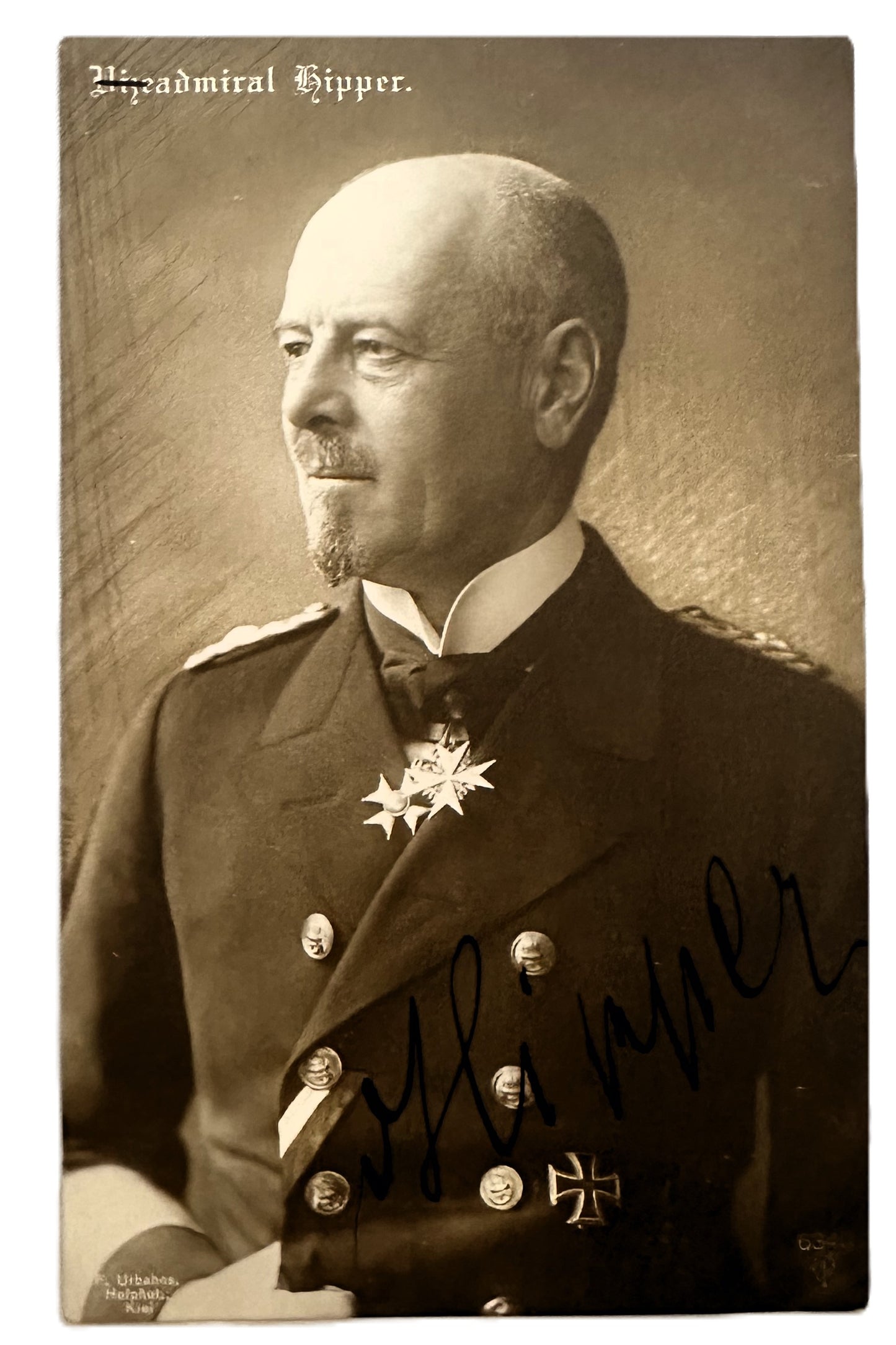 Germany Postcard Admiral Franz von Hipper Autographed