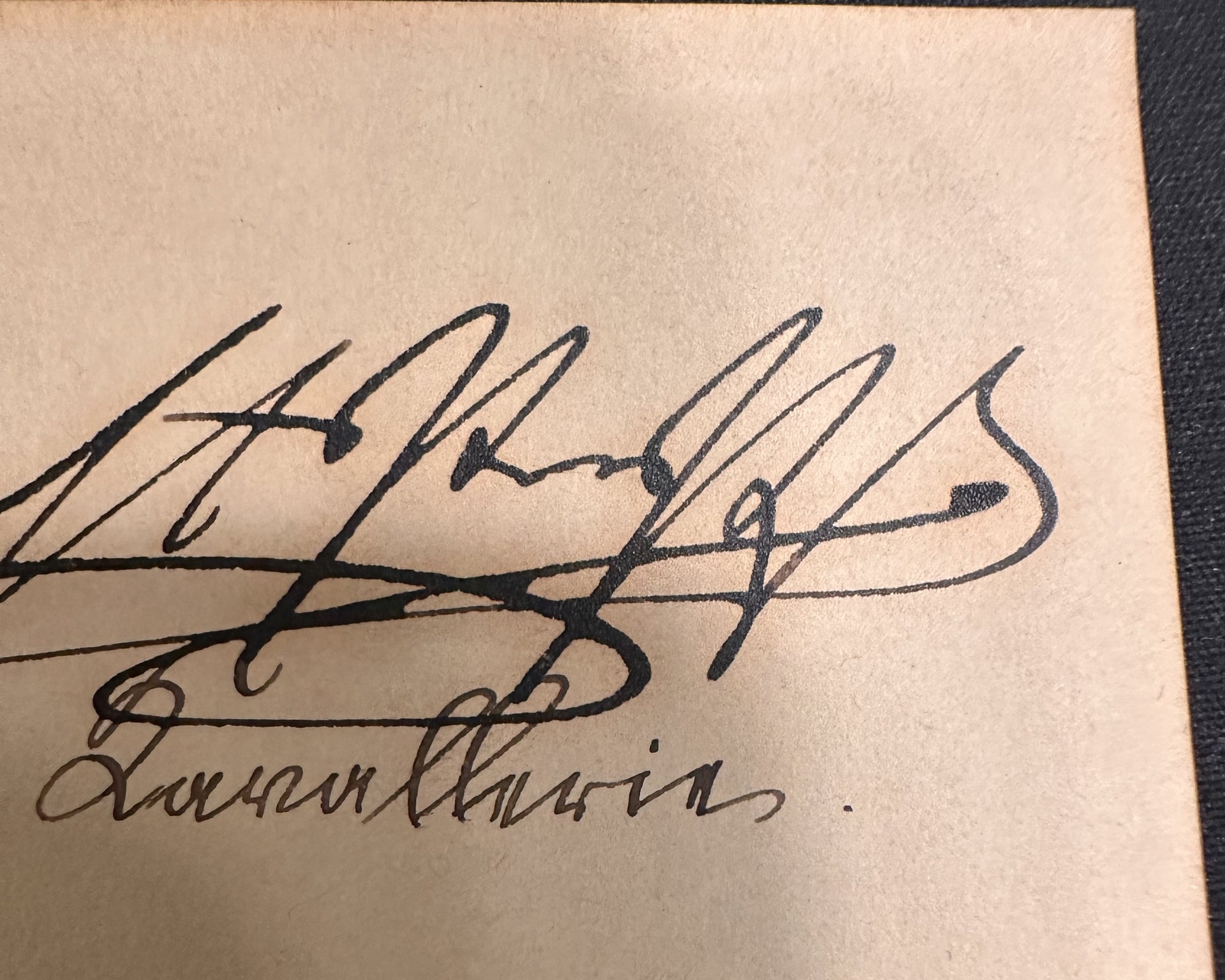 Autograph Slip “Lans” – General der Kavallerie, Imperial German Army