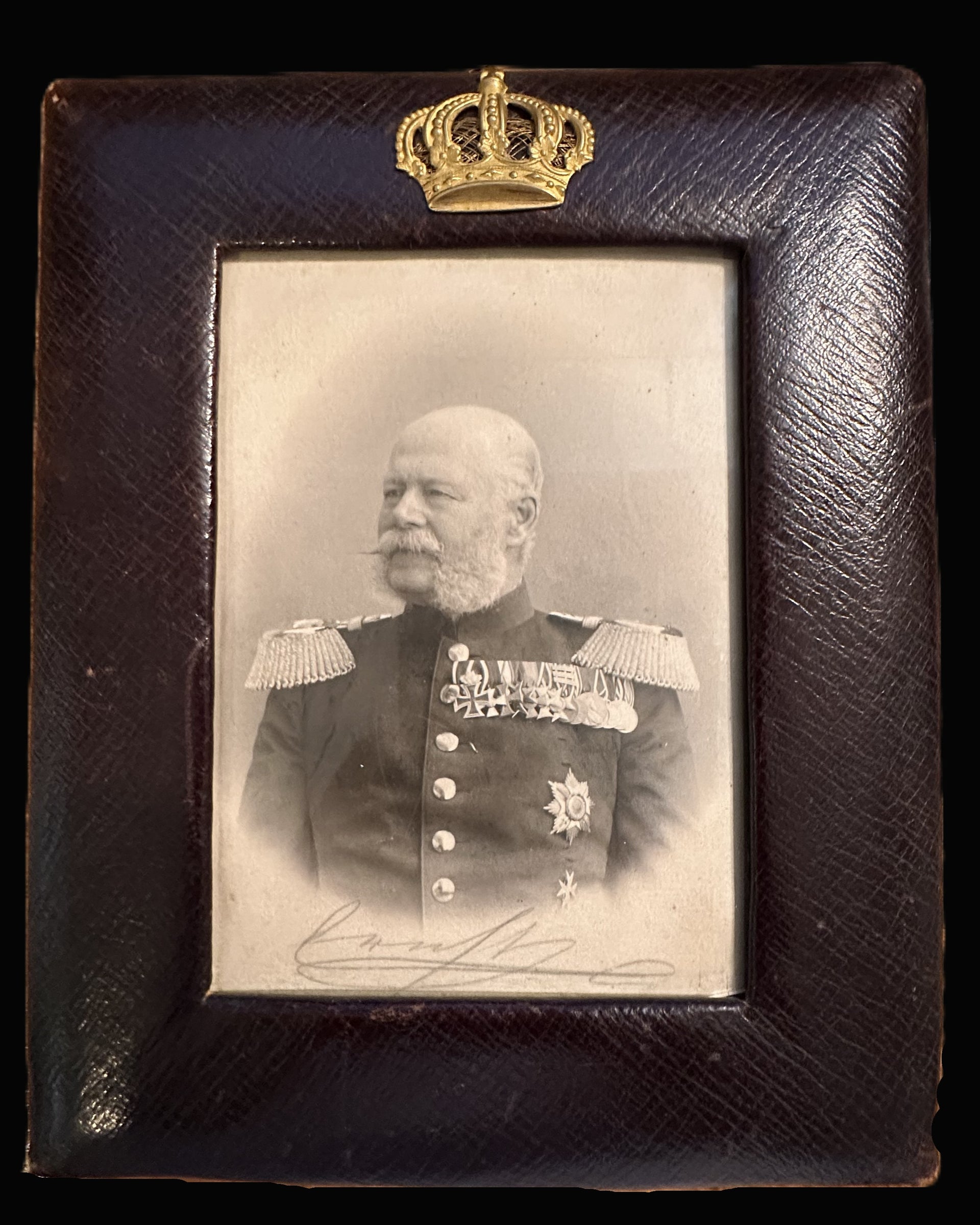 Framed Signed Portrait of Ernst I, Duke of Saxe-Altenburg 1853–1908