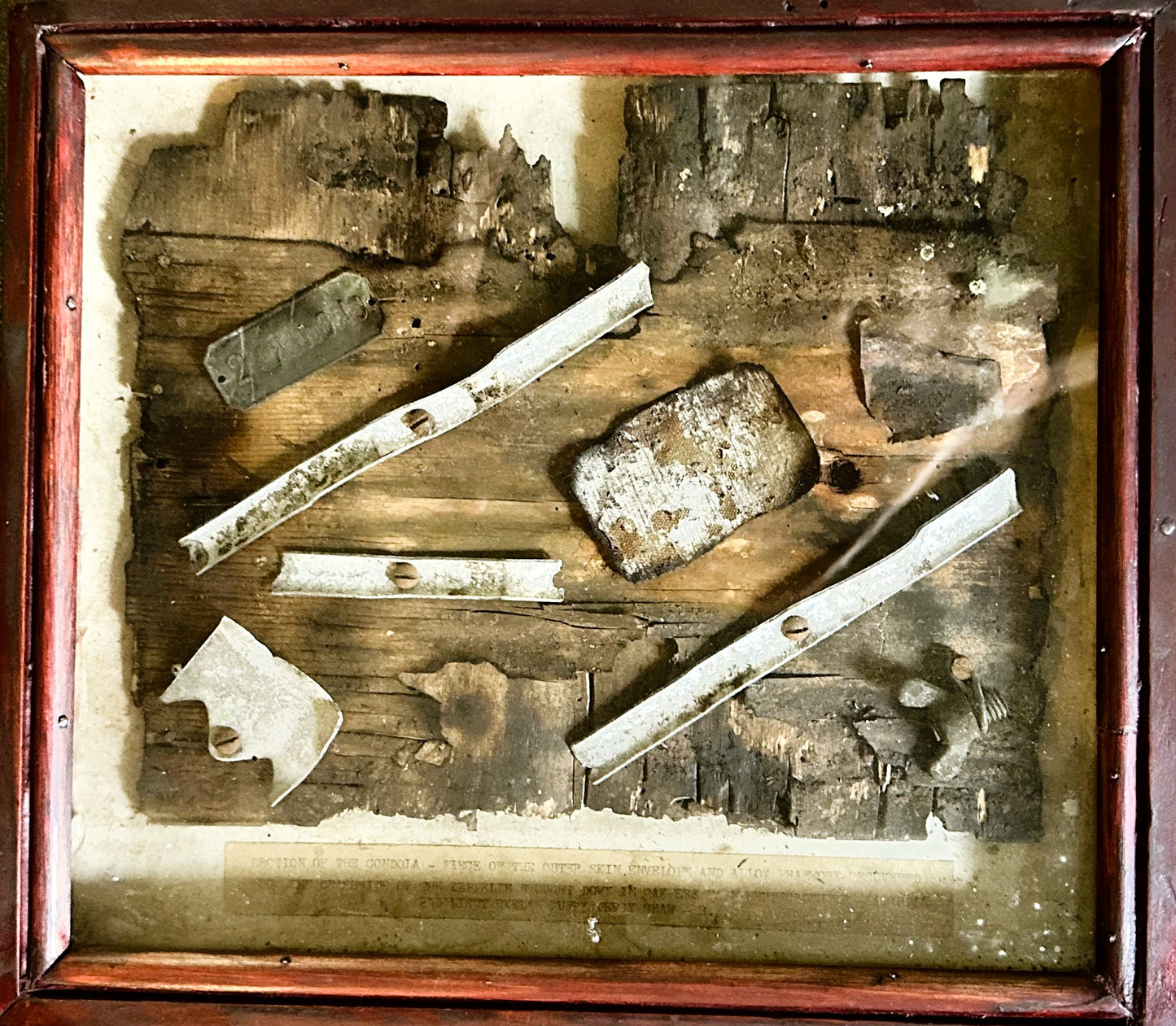 Framed Collage of Artifacts from the L-31 Zeppelin - Derrittmeister Militaria Group