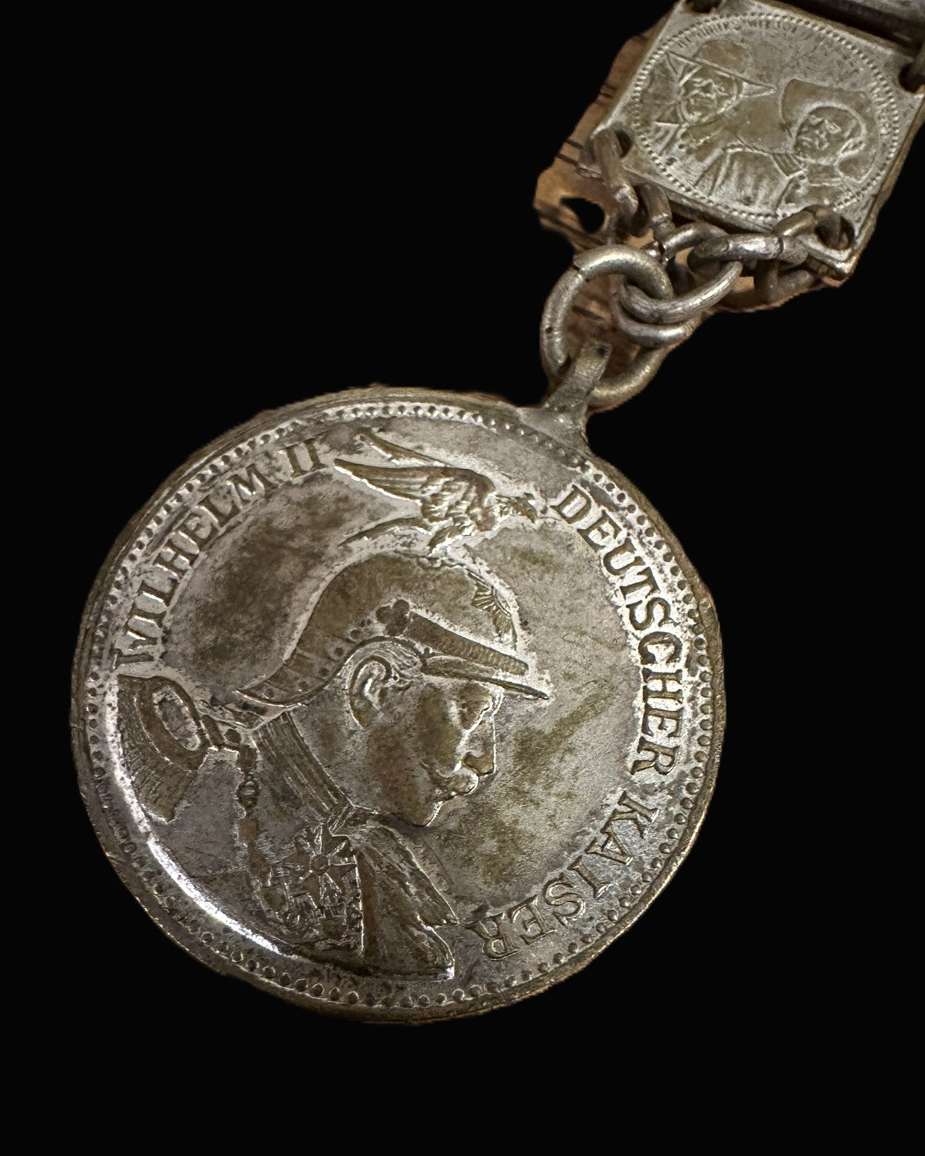 German SW Africa Uprising Commemorative Fob Kaiser Wilhelm II von Trotha 1904