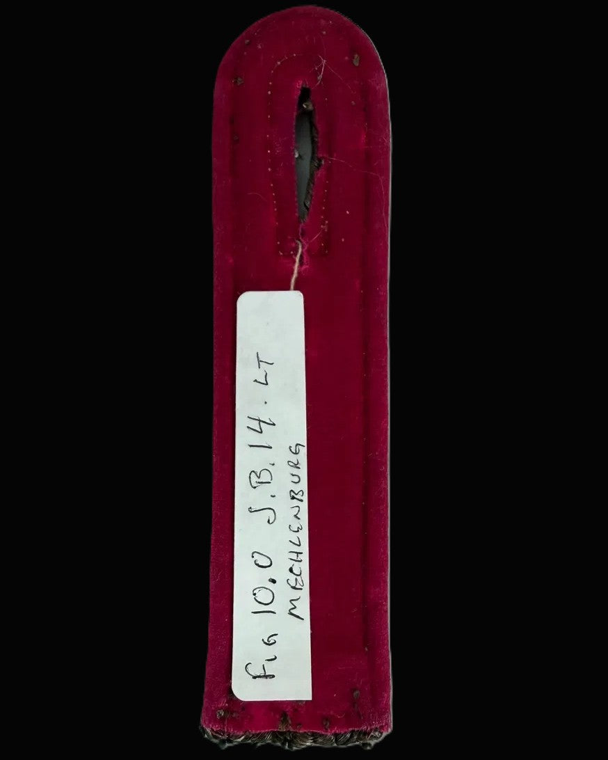 Imperial German Mecklenburg Jager Bataillon 14 Leutnant Officer Shoulder Board