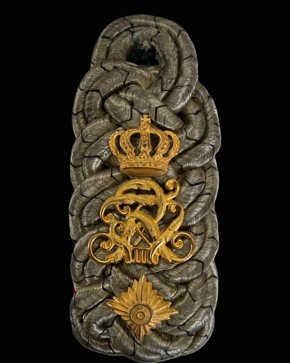 Imperial German Leib Grenadier 8 Oberstleutnant Shoulder Board Crown Cypher