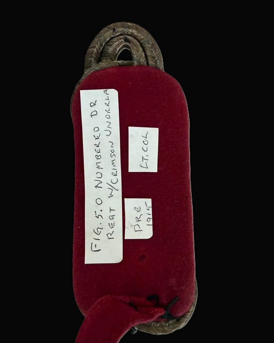 Imperial German Dragoon Regiment Oberstleutnant Shoulder Board Crimson Underlay