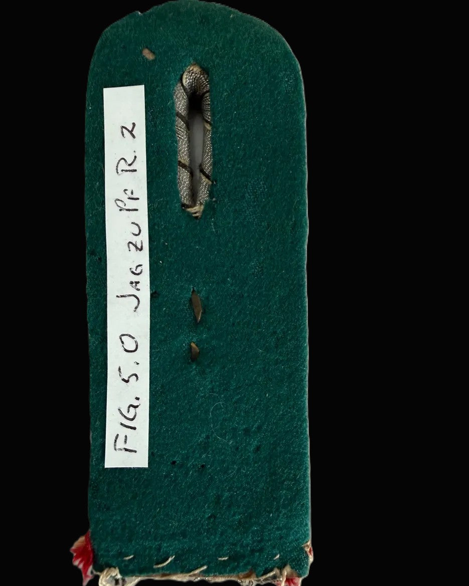 Imperial German Jager zu Pferde 2 Leutnant Feldgrau Numeral Shoulder Board