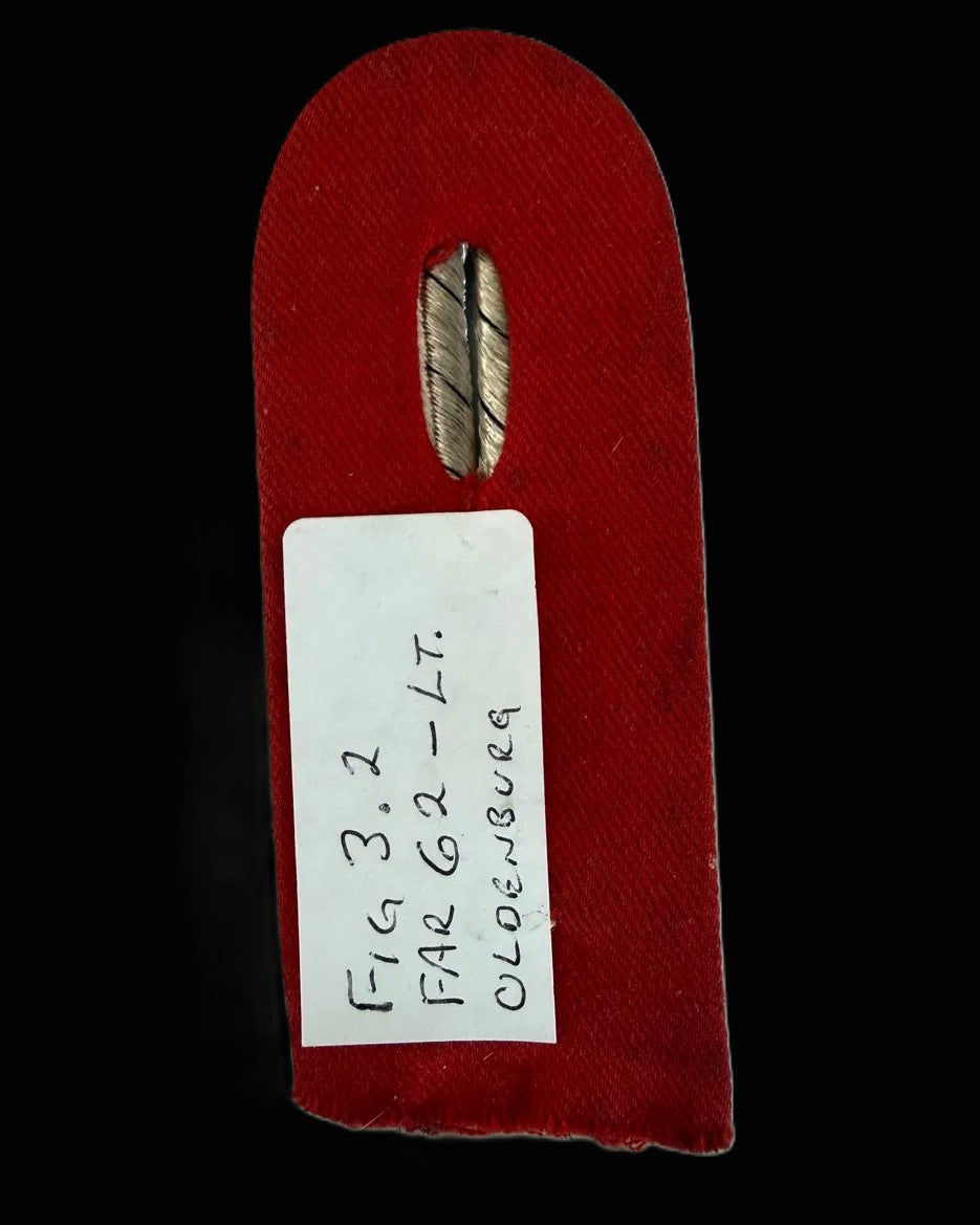 Imperial German Oldenburg Field Artillery 62 Leutnant Shoulder Board Cypher