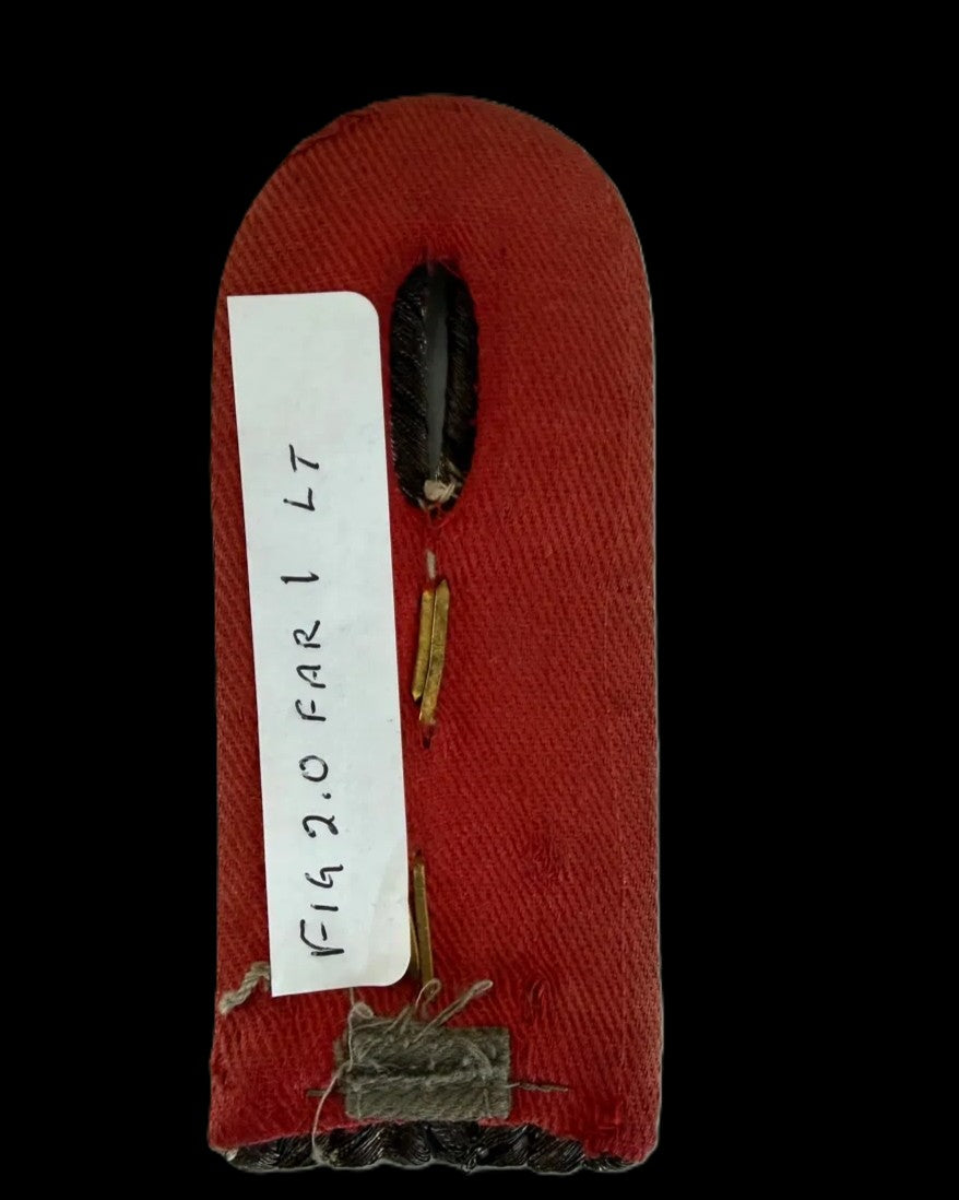 Imperial German Foot Artillery Regiment 1 Leutnant Shoulder Board Grenade