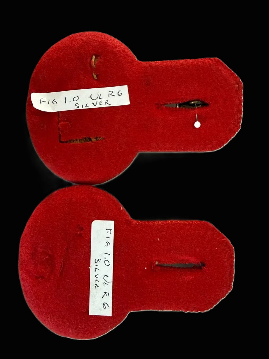 Imperial German Prussia Ulan UlR 6 Officer Epaulette Pair Rittmeister Silver
