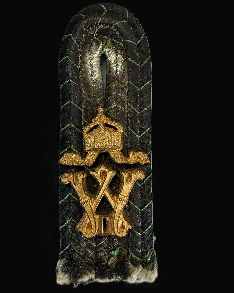 Saxon Ulan UlR 21 Kaiser Wilhelm II Officer Shoulder Board Leutnant