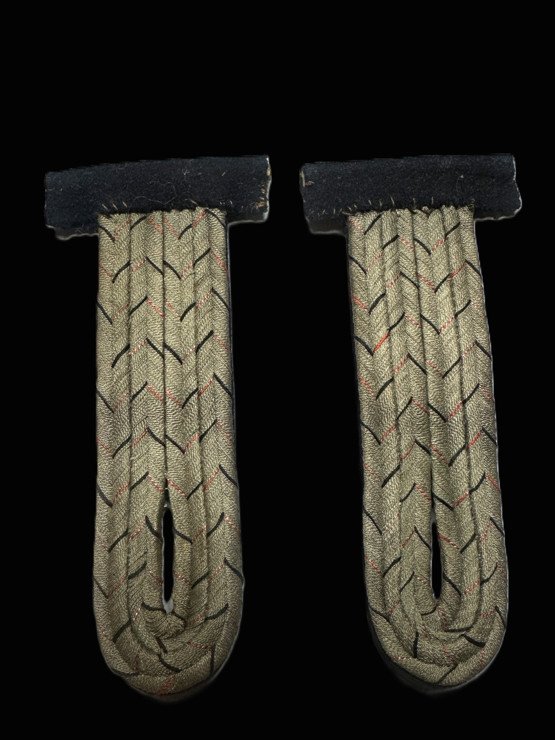 Württemberg M1915 Feldgrau Leutnant Shoulder Boards Pair Subdued Officer