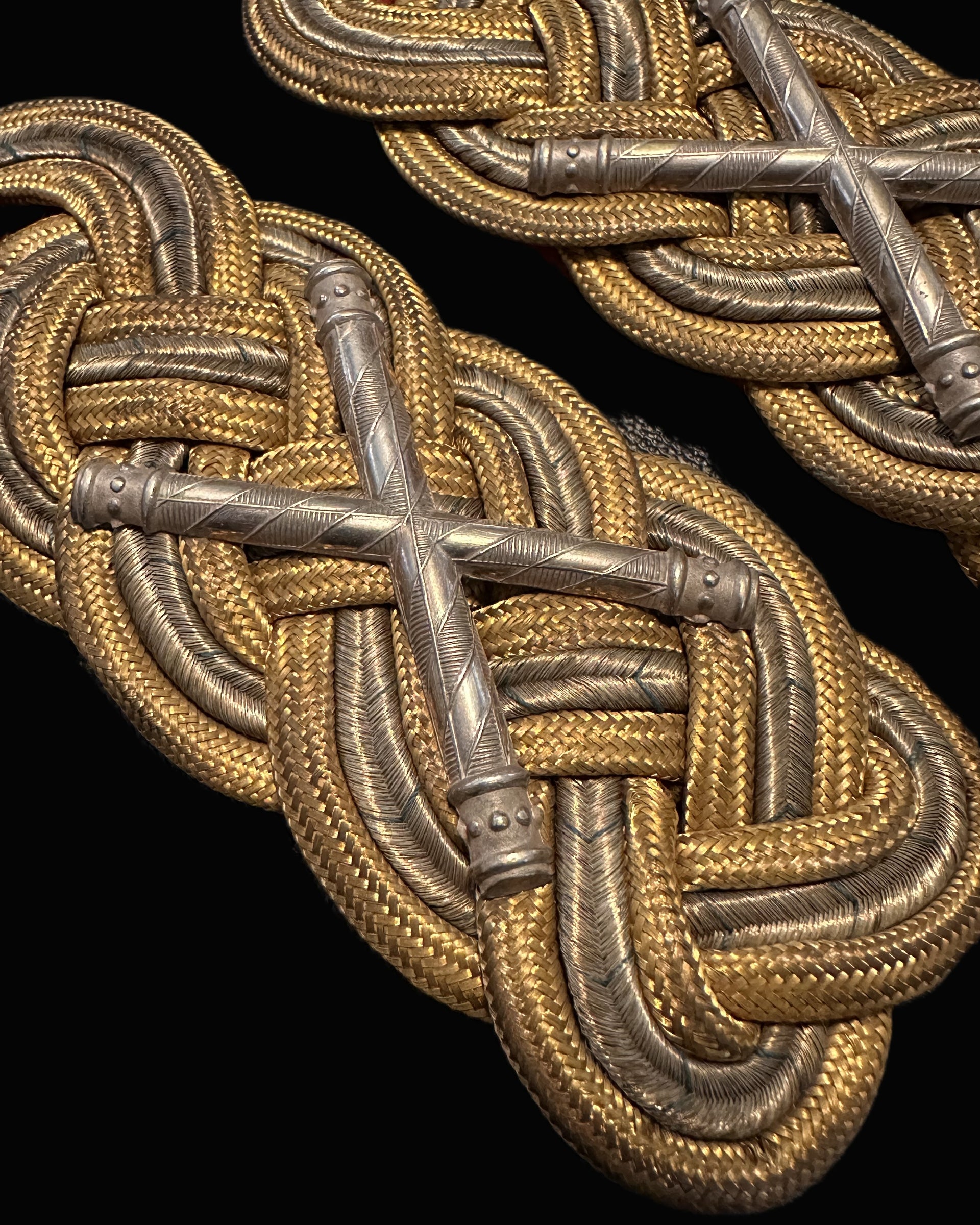 Bavarian Generalfeldmarschall Shoulder Boards with Crossed Batons