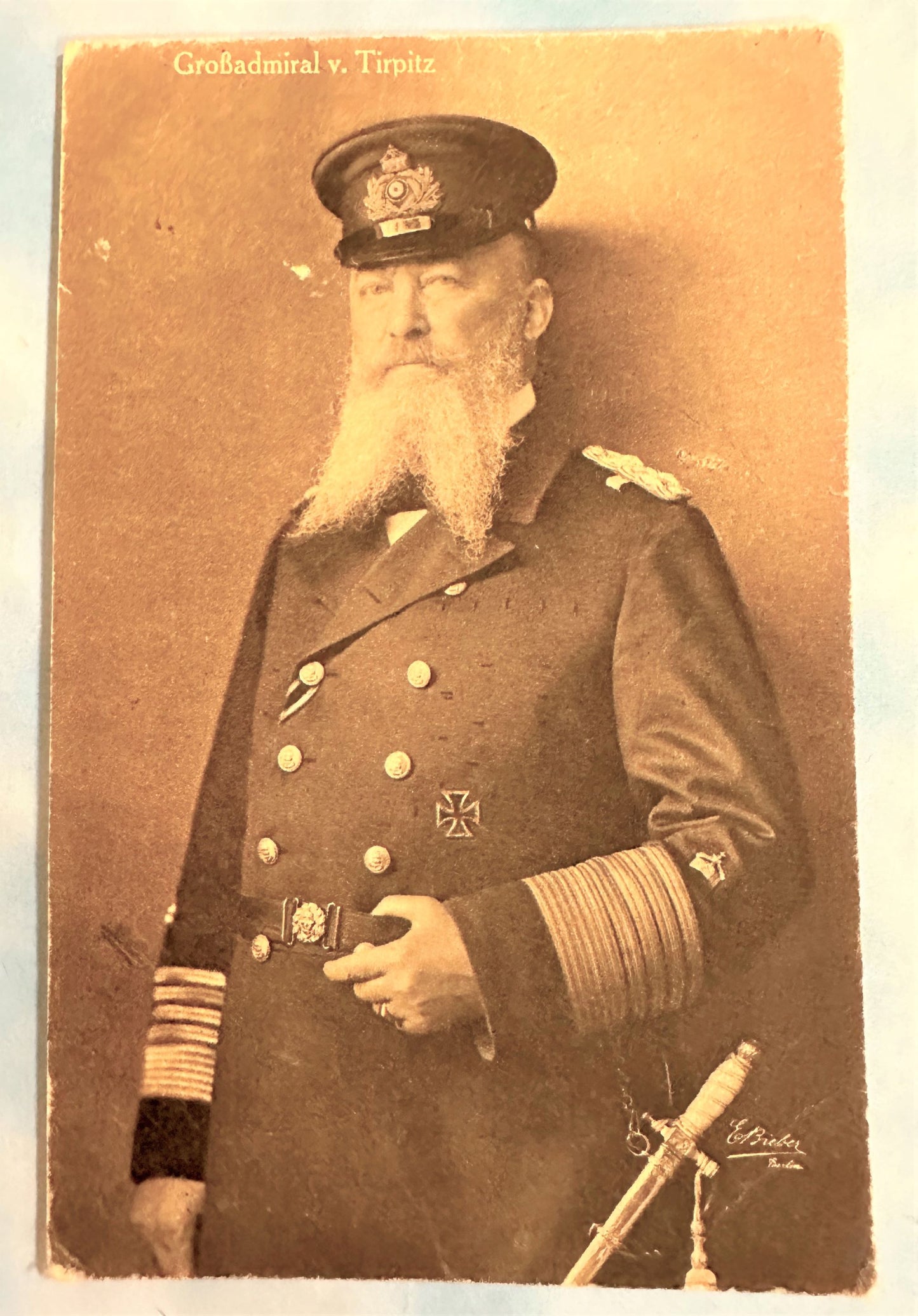 Historical Grouping: Admiral Alfred von Tirpitz - Rare Shoulder Board and Letter - Derrittmeister Militaria Group