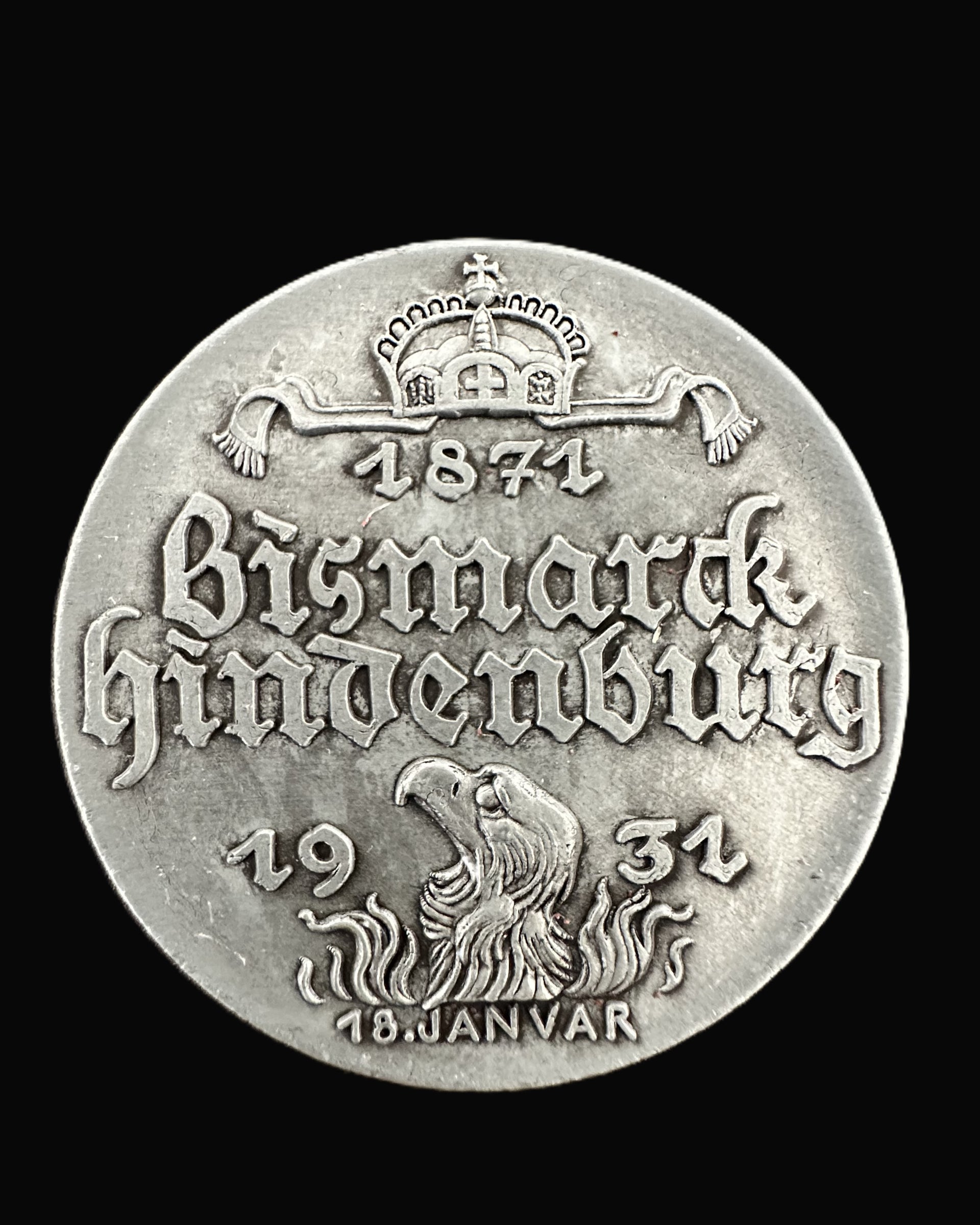 German Reich Commemorative Medallion – Bismarck and Hindenburg (1931)