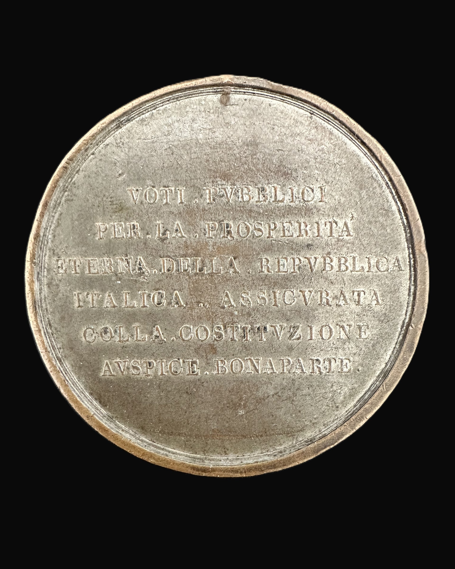 Napoleon Bonaparte Italian Republic Medal, Early 19th Century