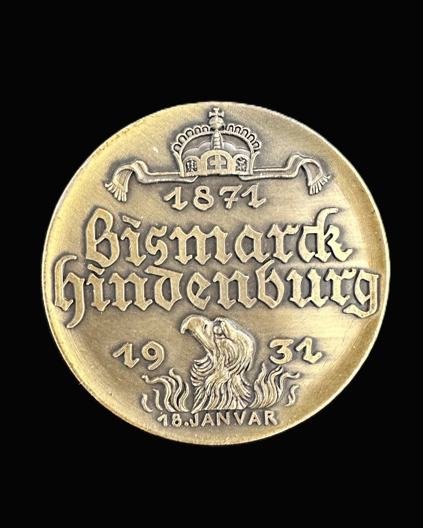 Commemorative Medal Featuring Otto von Bismarck and Paul von Hindenburg (1931)