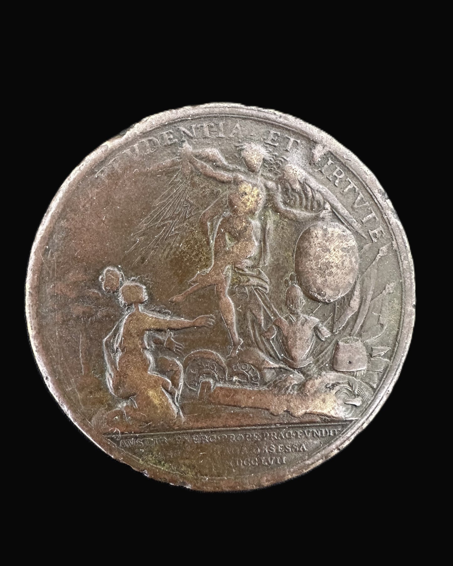 18th-Century Medal Commemorating Frederick the Great's Achievements