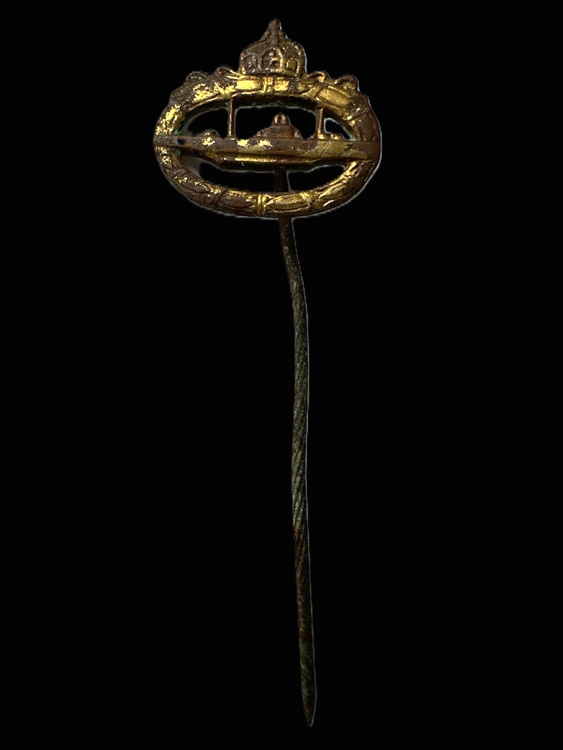 Imperial German WWI U-Boat War Badge Miniature Stickpin
