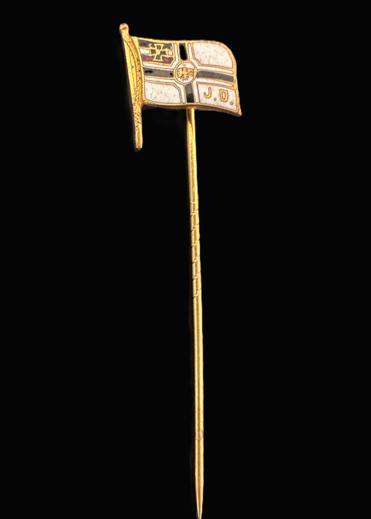 Imperial German Navy Enamel Flag Stickpin by Deschler & Sohn, Munich